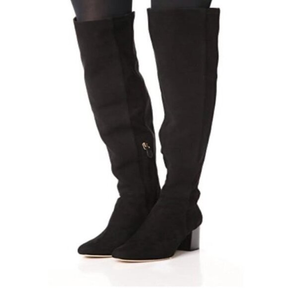 Dvf Luzzi Over the Knee Suede Black Fall Winter Boots - Picture 1 of 16